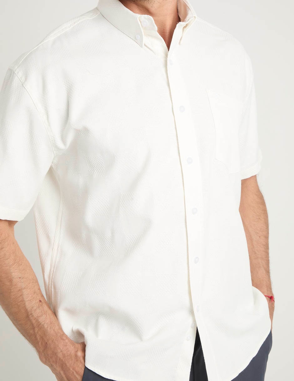 Camisa casual de algodón manga corta para hombre 5