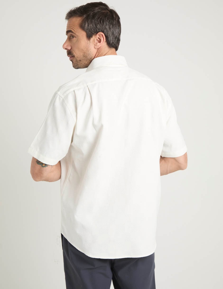 Camisa casual de algodón manga corta para hombre 6