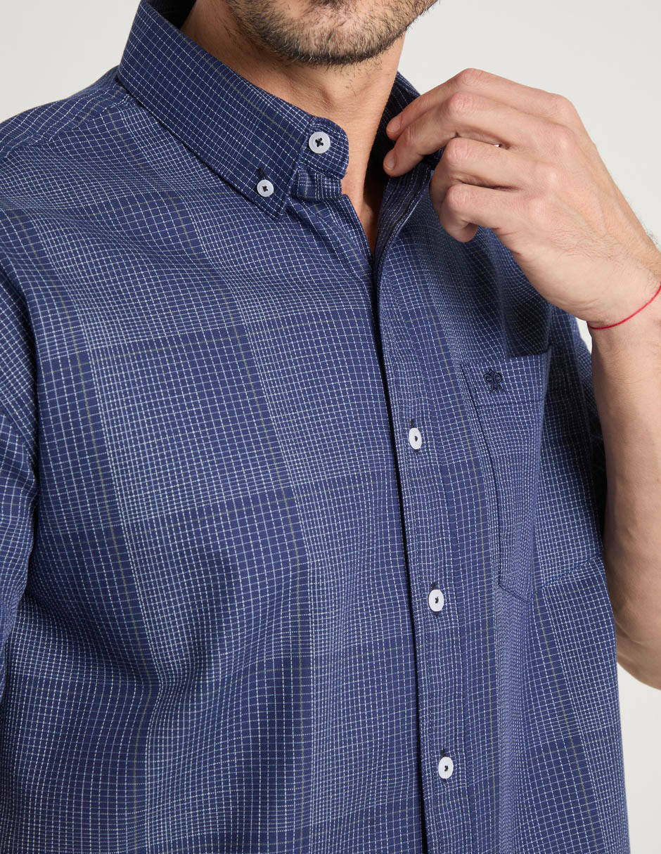 Camisa casual de algodón manga corta para hombre 4