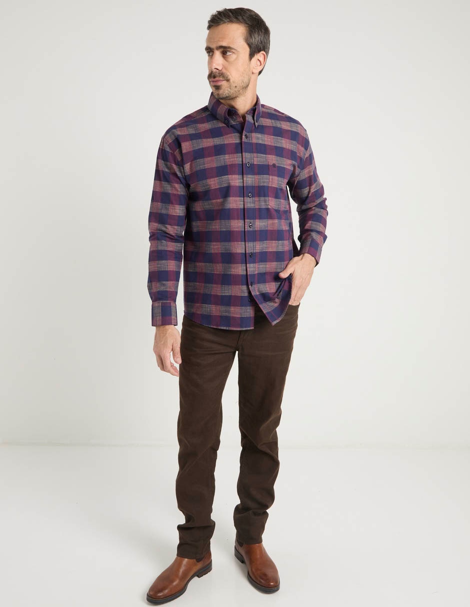 Camisa casual de algodón manga larga para hombre 3