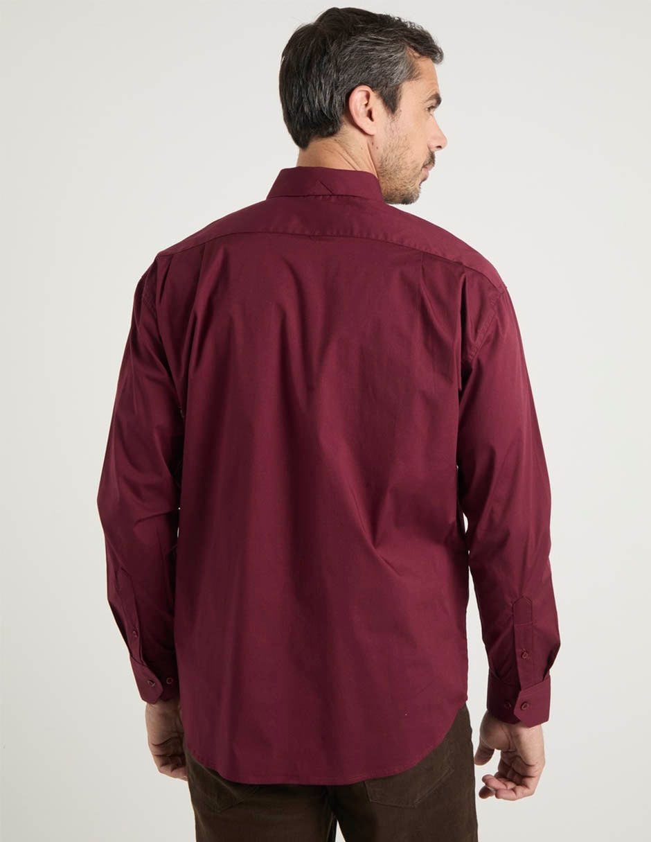 Camisa casual manga larga para hombre 6