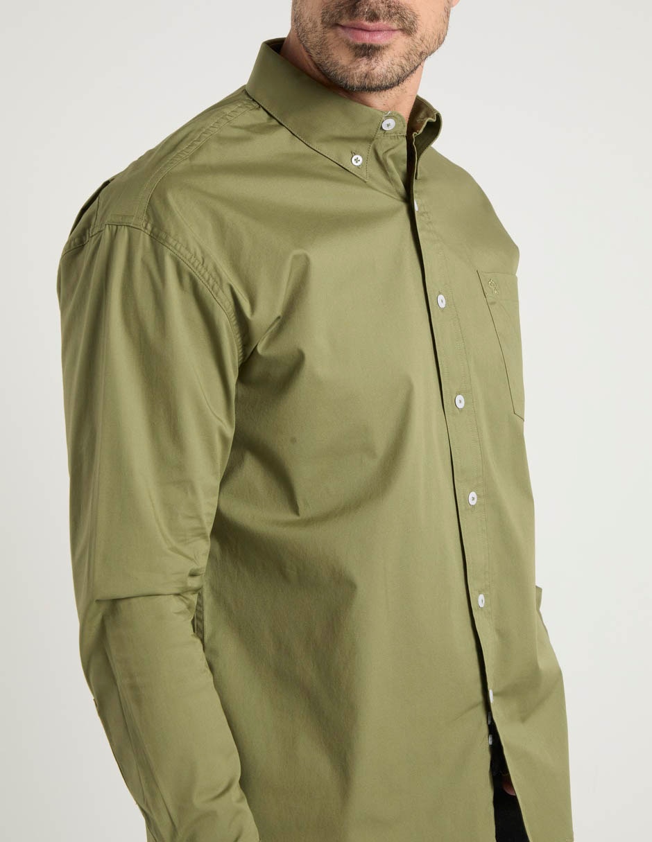 Camisa casual manga larga para hombre 5