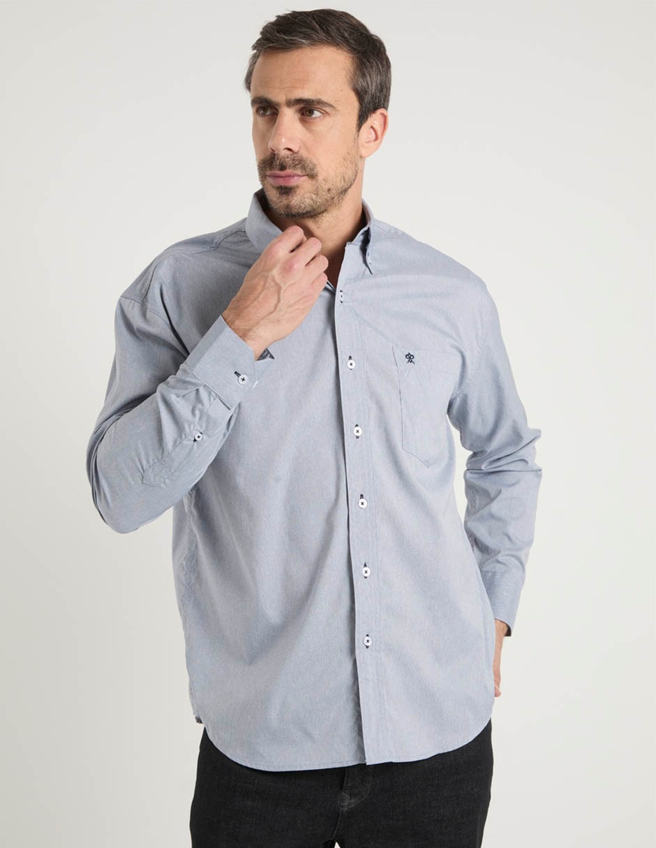 Camisa casual manga larga para hombre