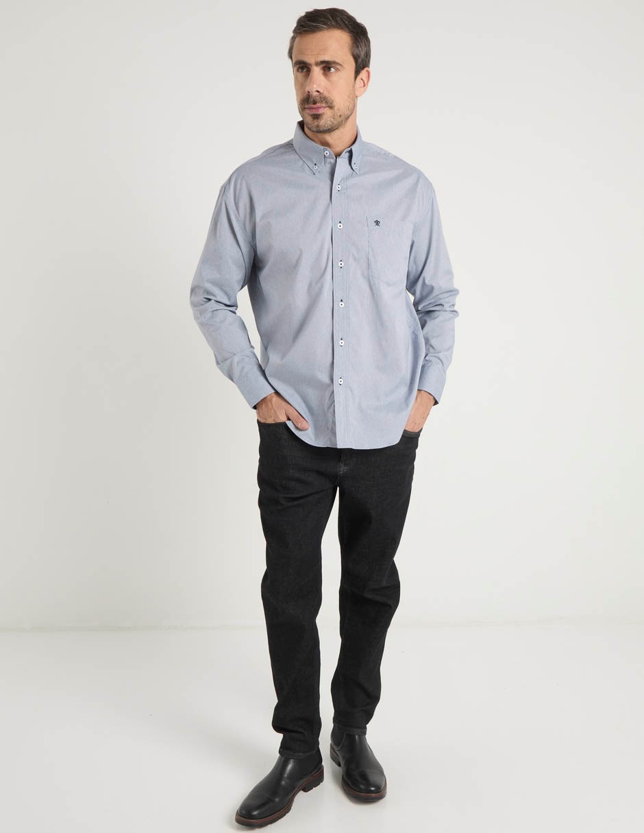 Camisa casual manga larga para hombre 3