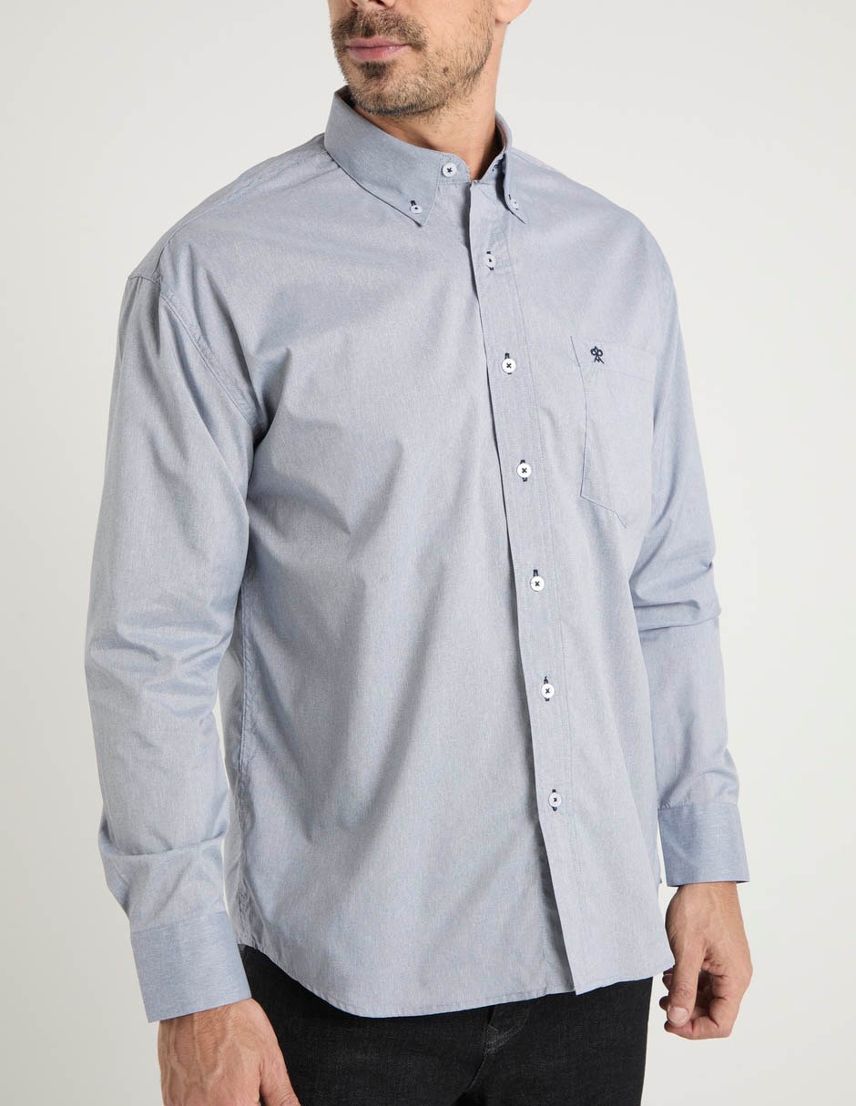 Camisa casual manga larga para hombre 5