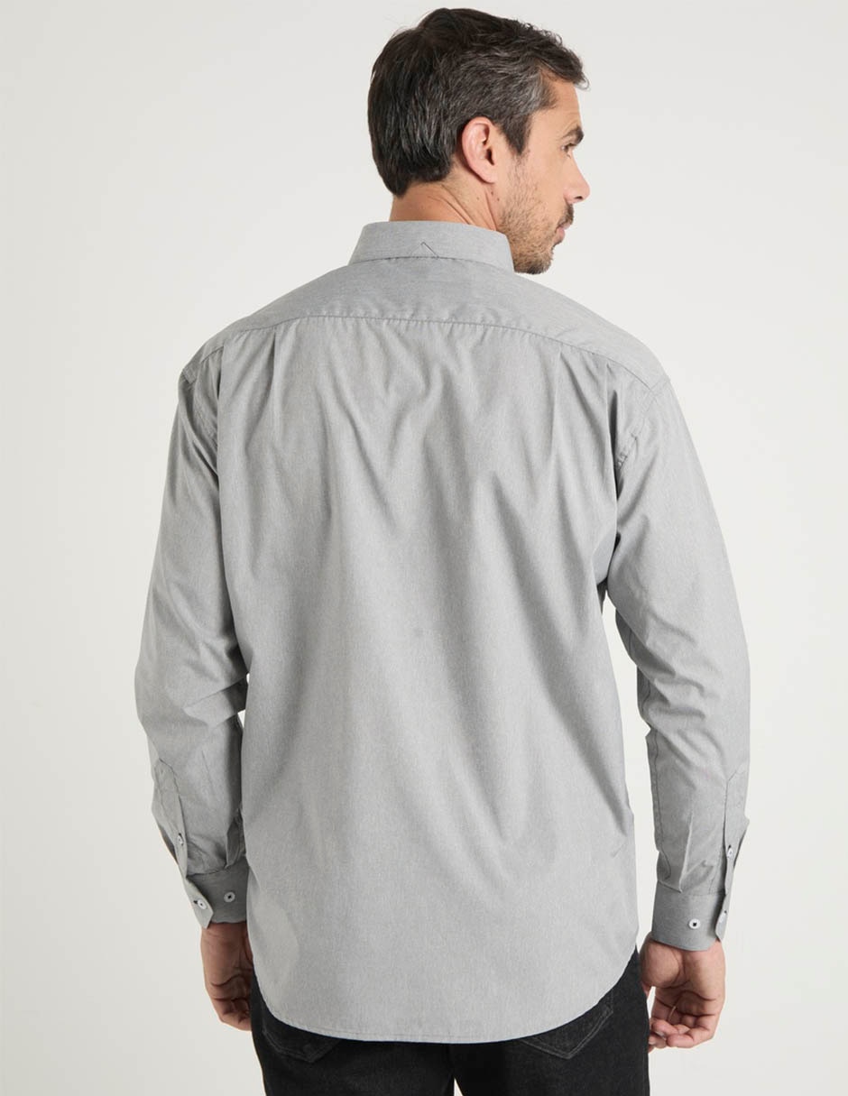 Camisa casual manga larga para hombre 6