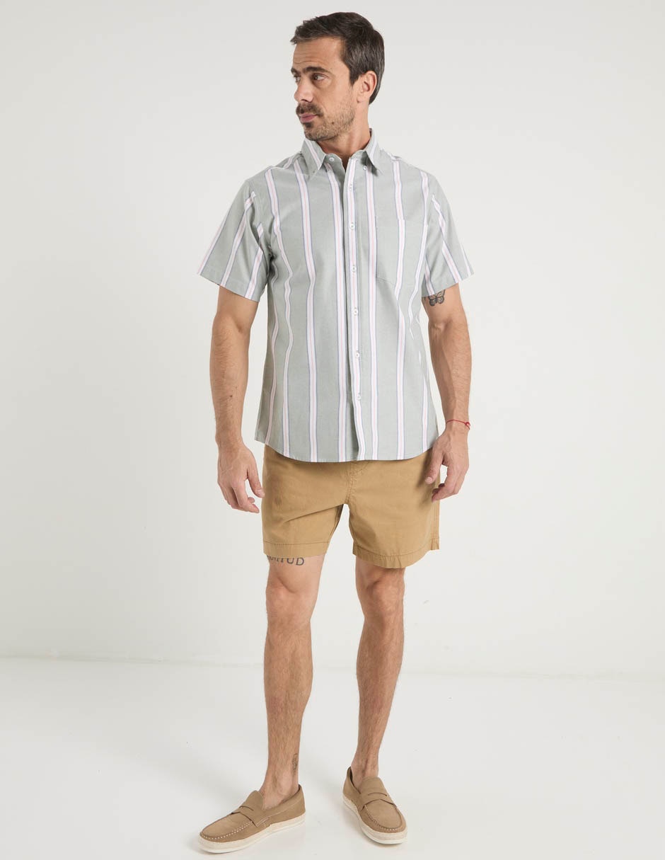Camisa casual de algodón manga corta para hombre 3