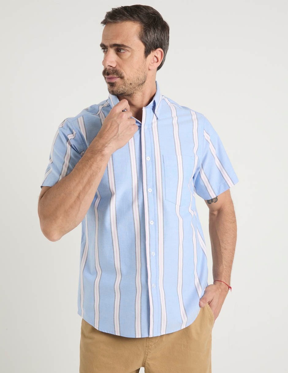 Camisa casual de algodón manga corta para hombre 2