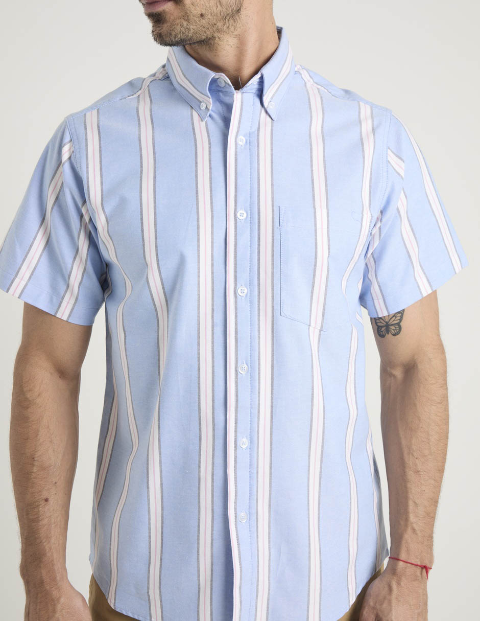 Camisa casual de algodón manga corta para hombre 4