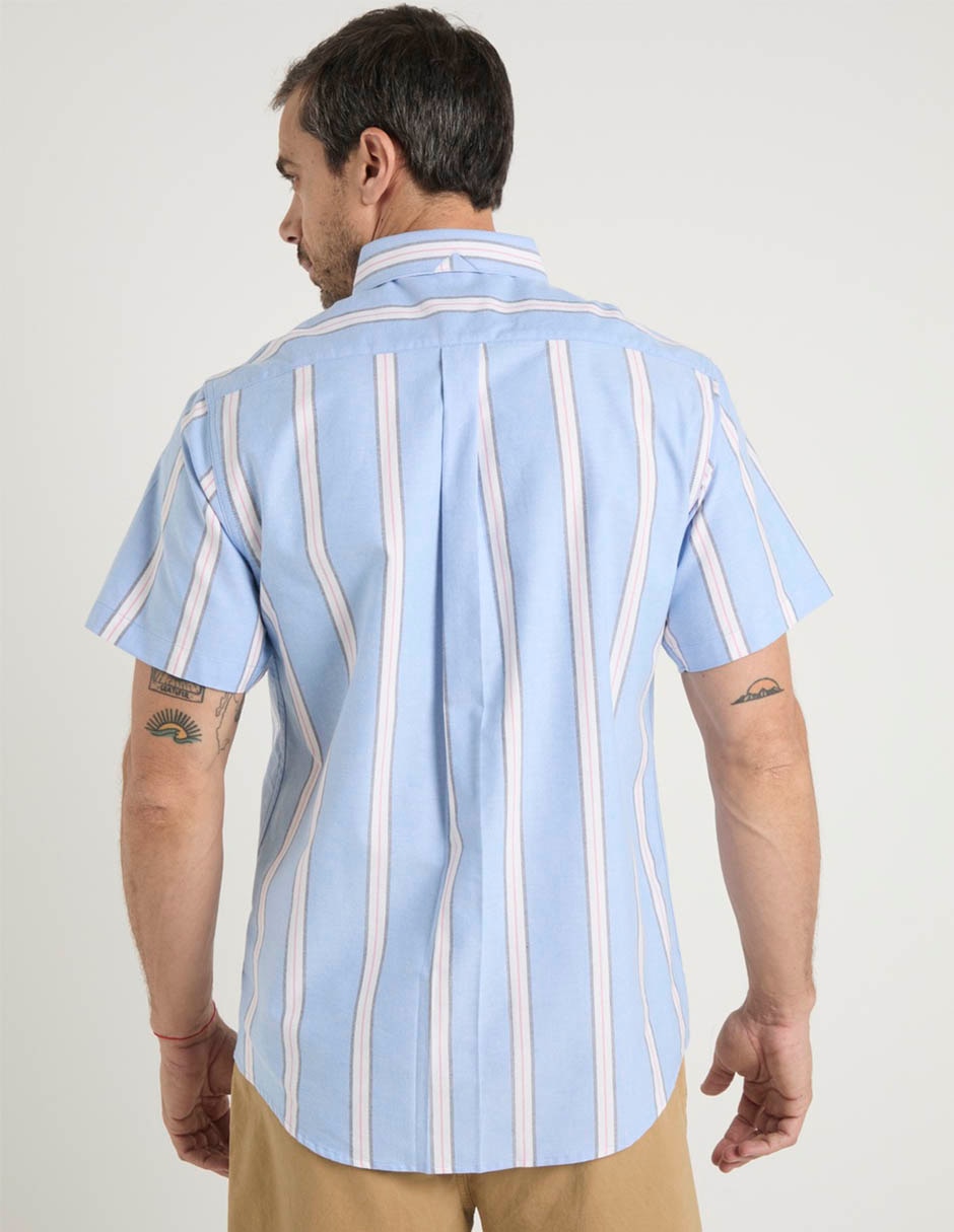 Camisa casual de algodón manga corta para hombre 6