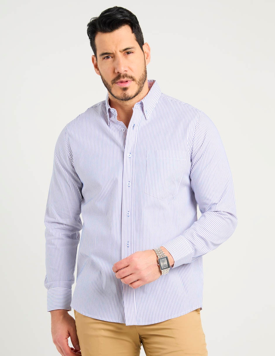 Camisa casual de algodón manga larga para hombre 2
