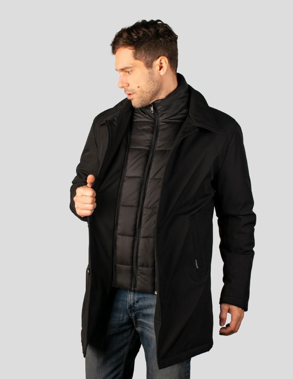 Chamarra parka cuello desmontable para hombre 2