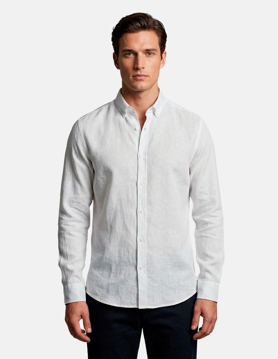 Camisa casual manga larga para hombre