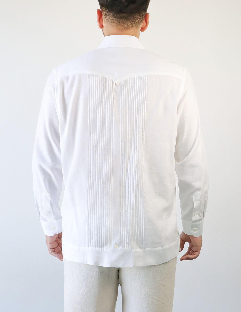 Guayabera manga larga para hombre 3