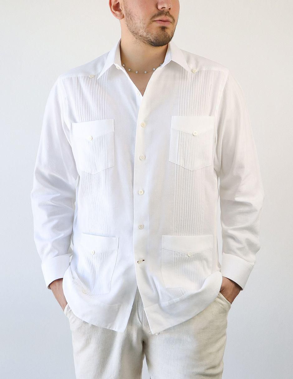 Guayabera manga larga para hombre Guayabera manga larga para hombre