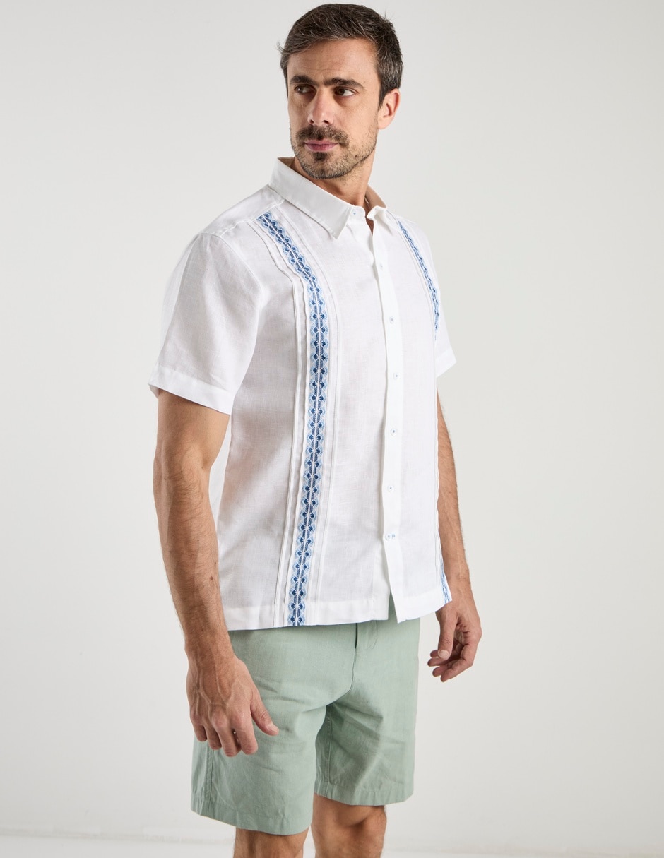 Guayabera manga corta para hombre