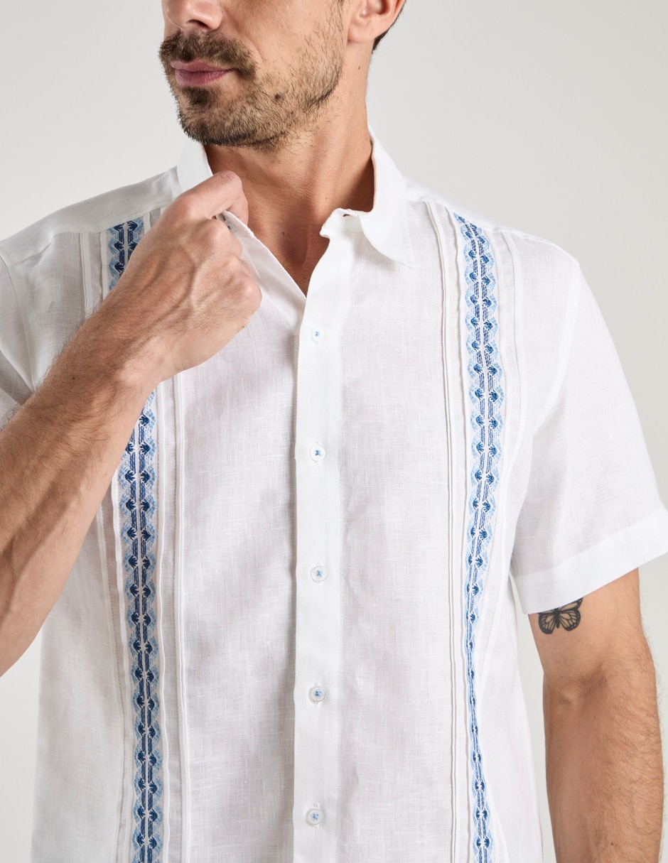 Guayabera manga corta para hombre 4