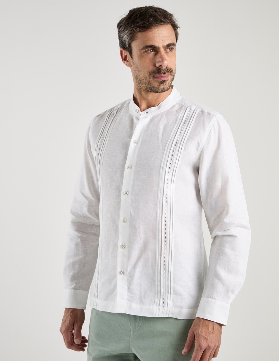 Guayabera manga larga para hombre 2