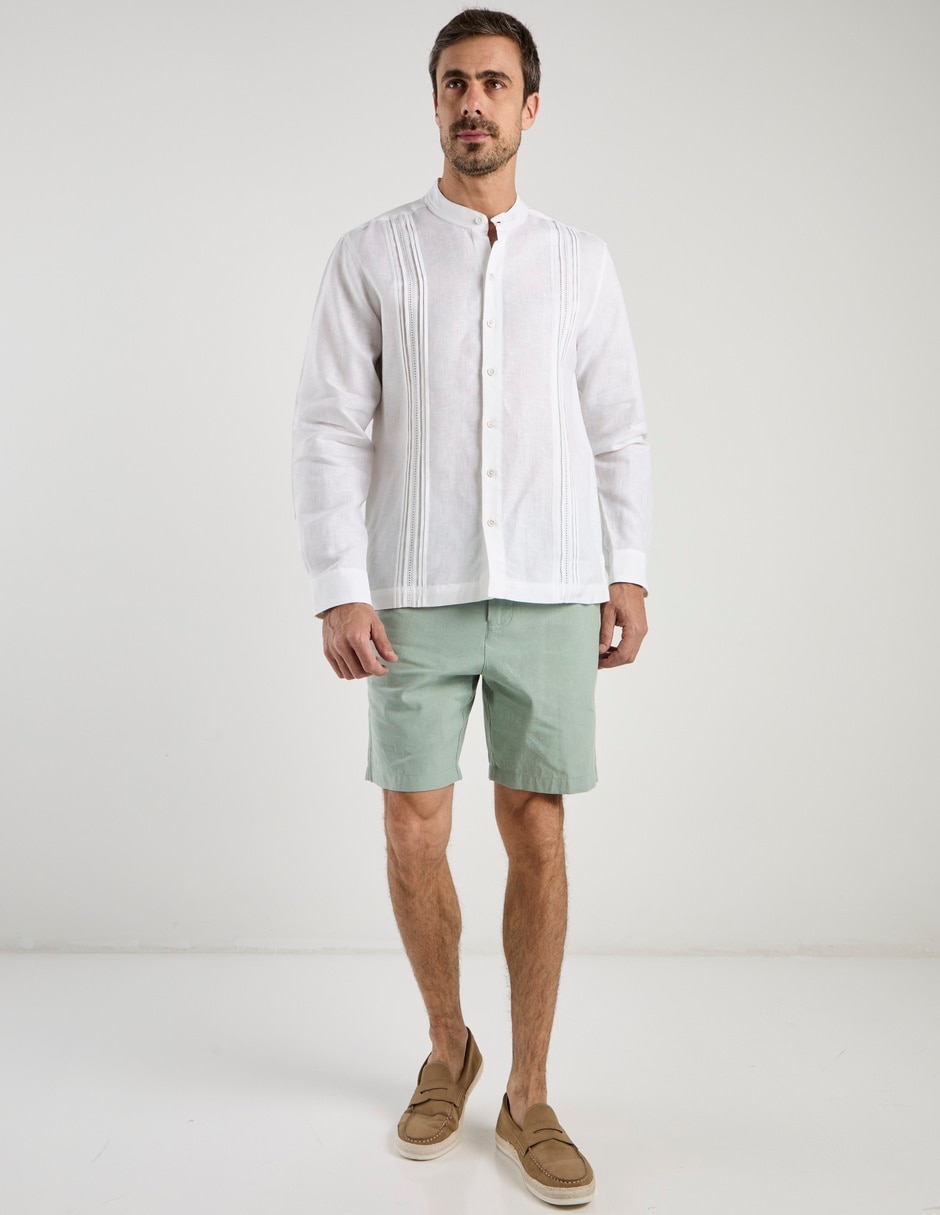 Guayabera manga larga para hombre 3
