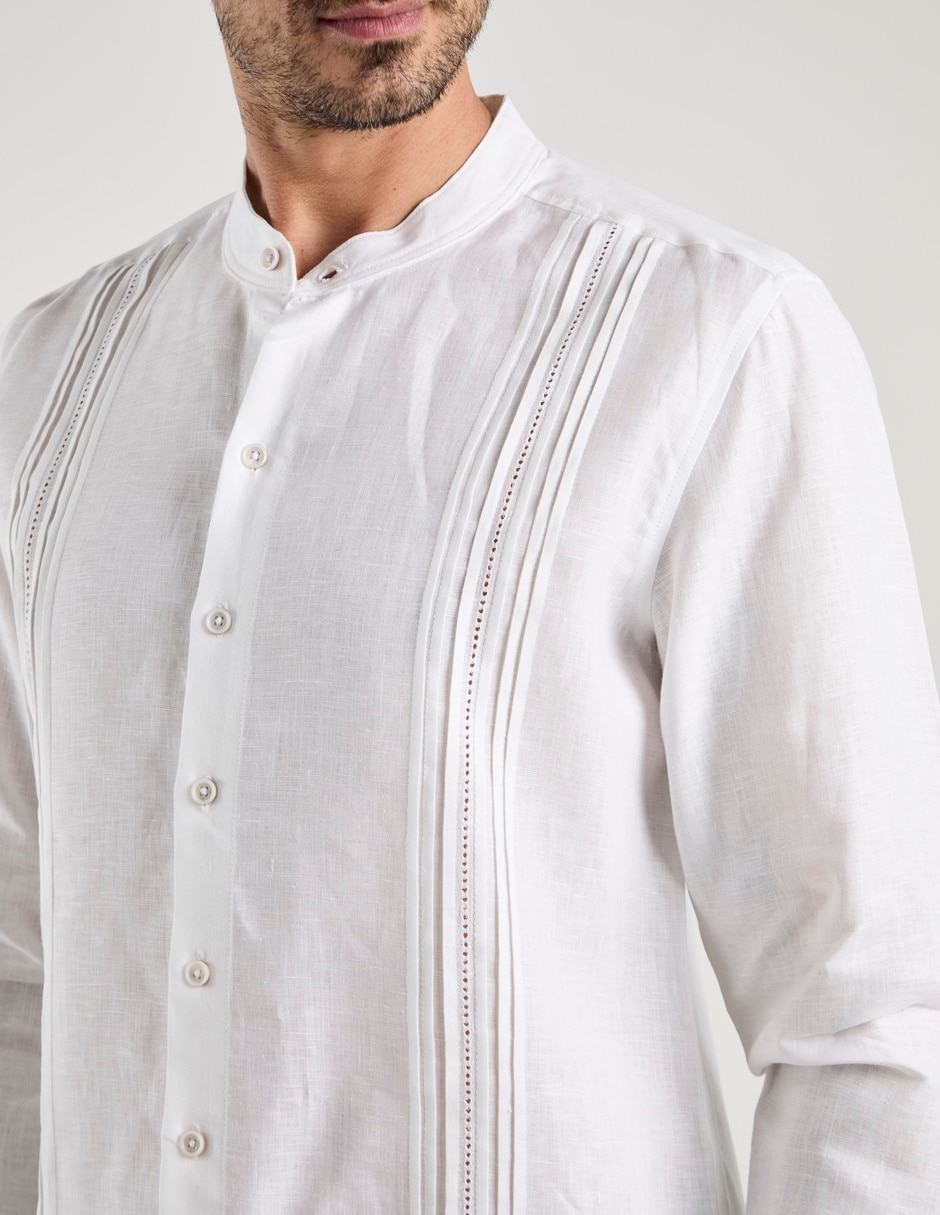 Guayabera manga larga para hombre 5