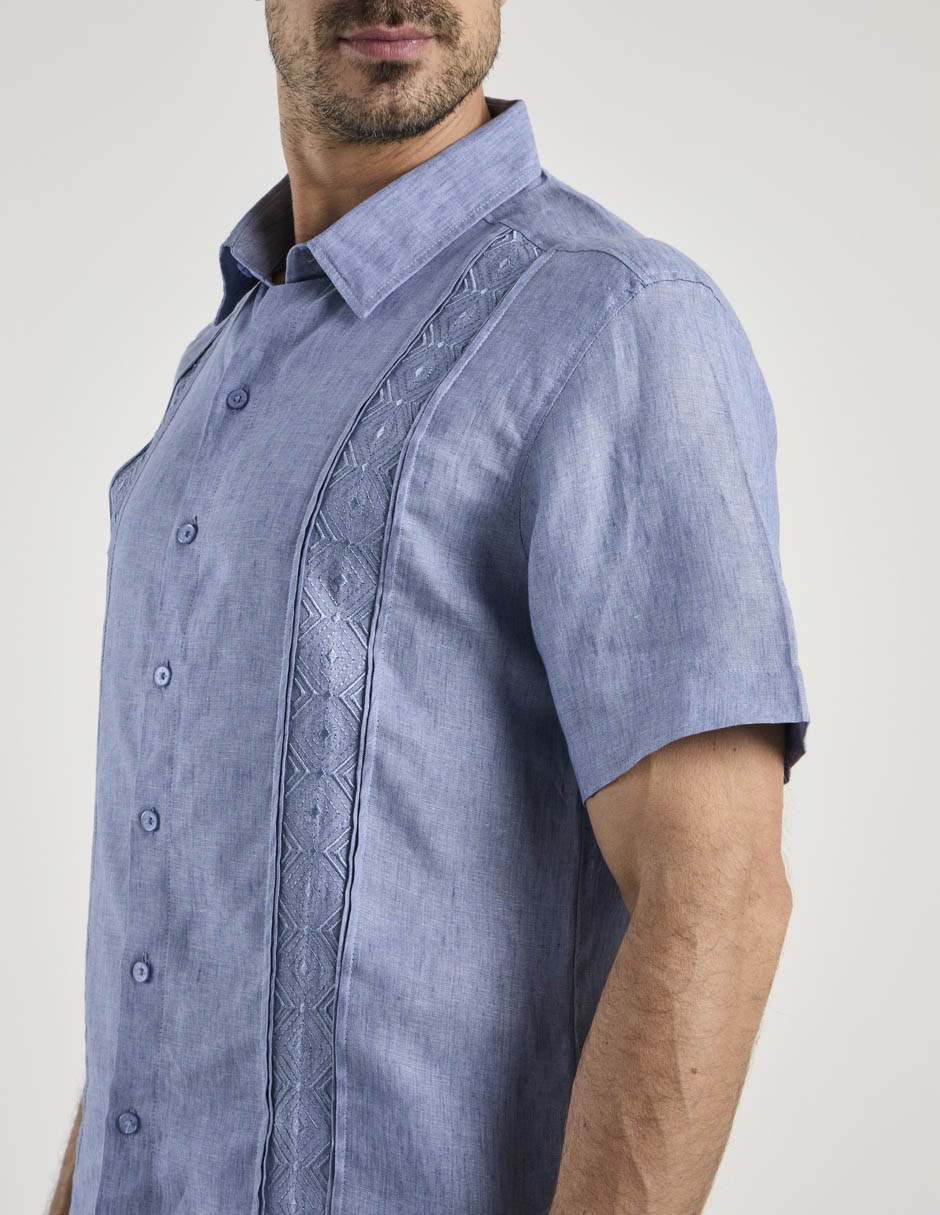 Guayabera manga corta para hombre 4