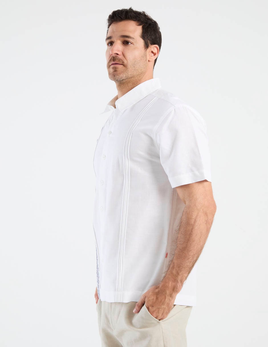 Guayabera manga corta marca para hombre 2