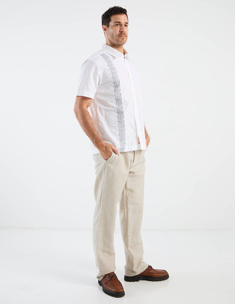 Guayabera manga corta marca para hombre 3