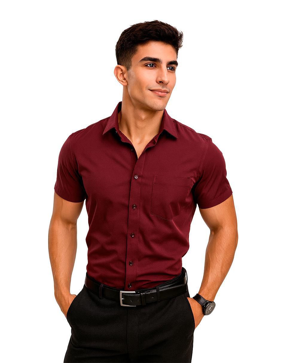 Camisa casual manga corta para hombre