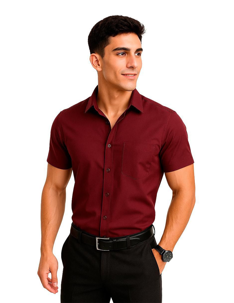 Camisa casual manga corta para hombre 2