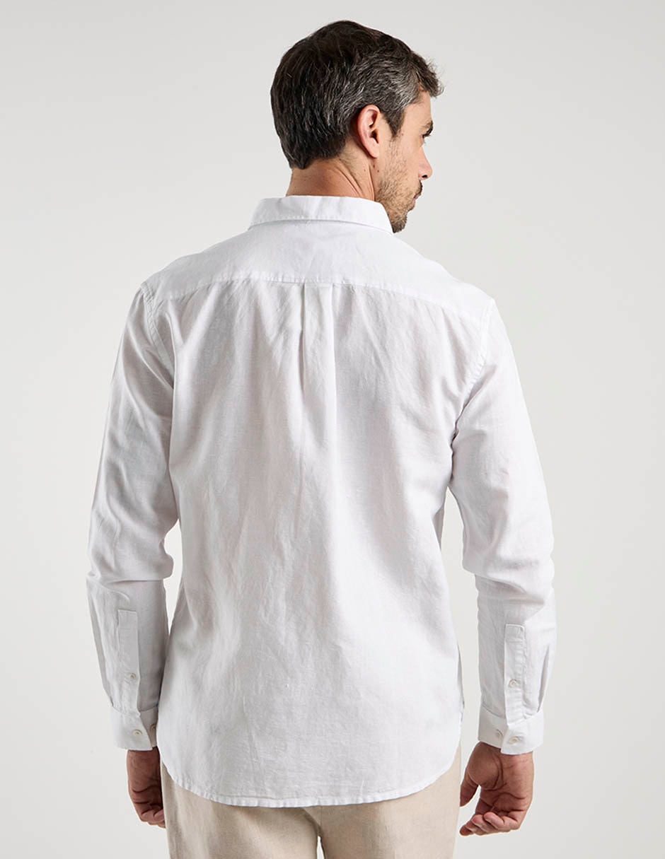 Camisa casual manga larga para hombre 6