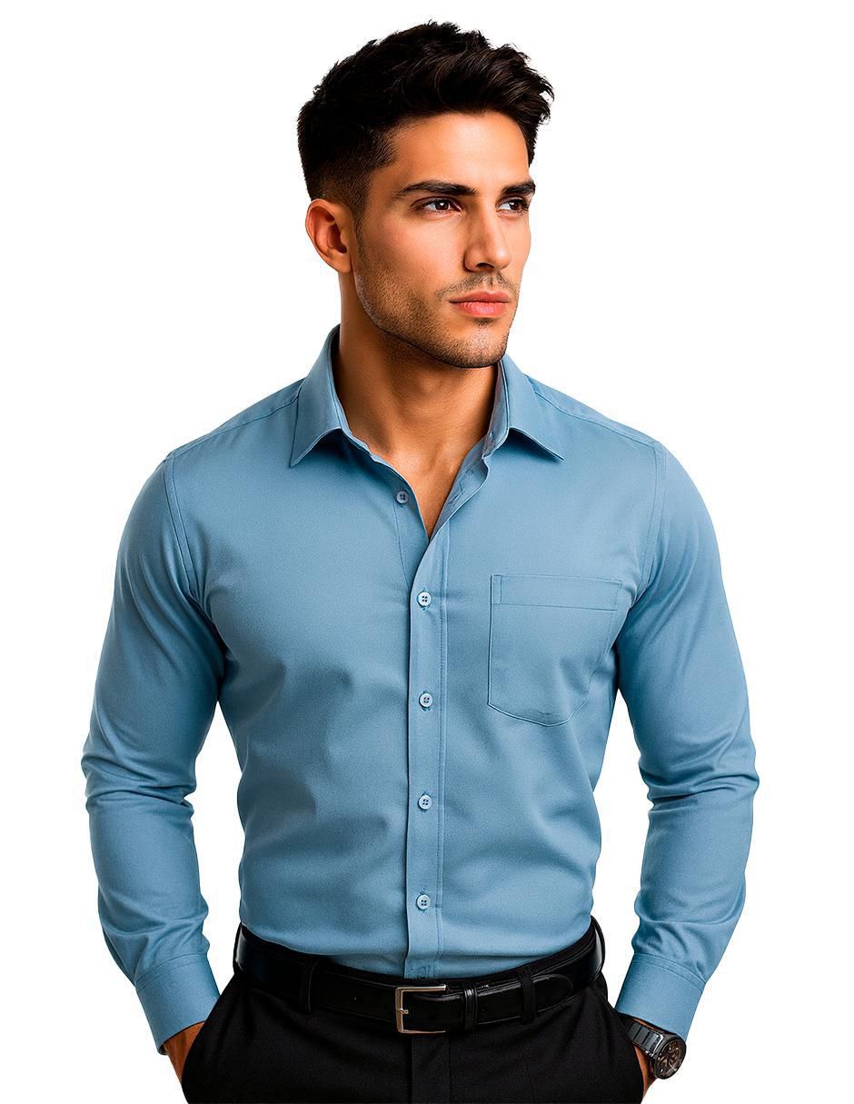 "camisa/sobrecamisa" formal medizin uniformes "de" (si aplica) poliéster y viscosa "manga" larga "para hombre"