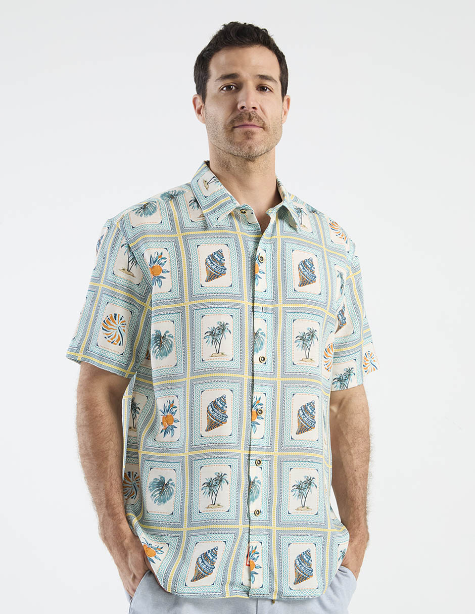 Camisa casual manga corta para hombre