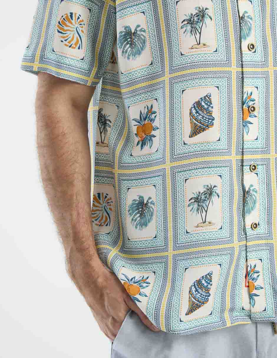 Camisa casual manga corta para hombre 5