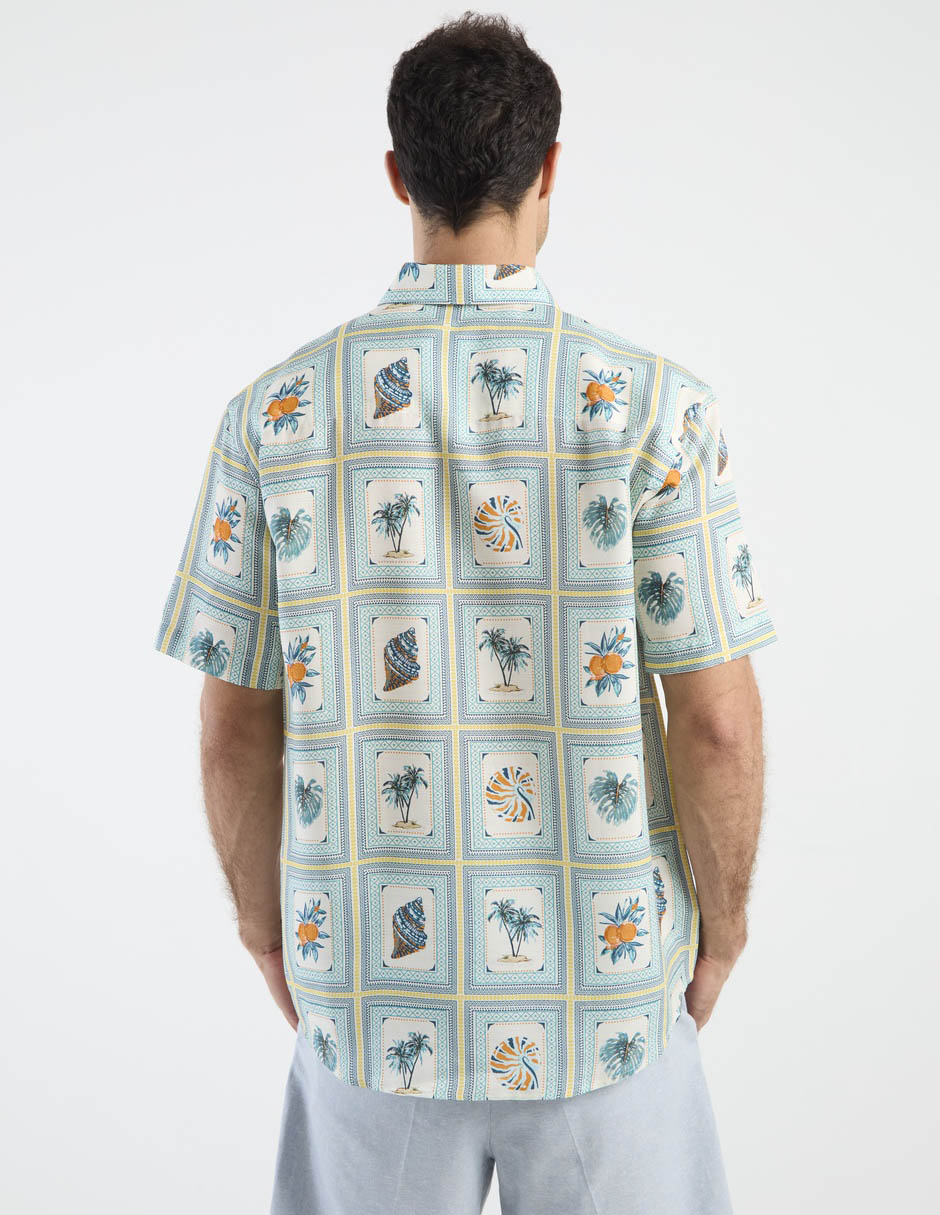 Camisa casual manga corta para hombre 6