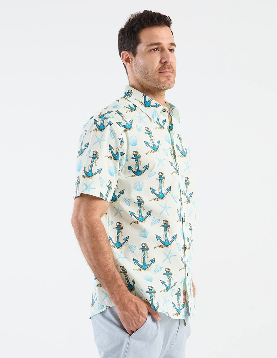 Camisa casual de algodón manga corta para hombre 2