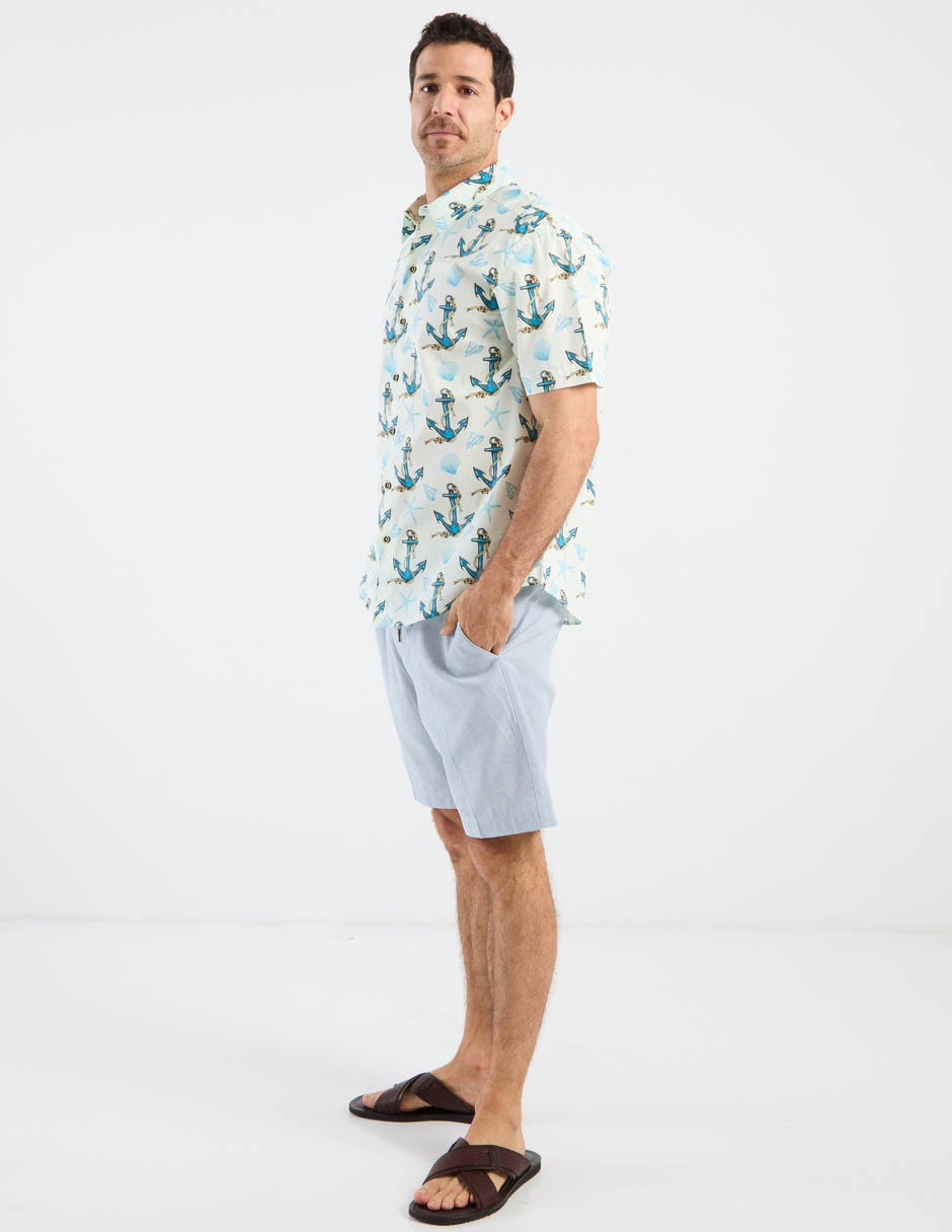 Camisa casual de algodón manga corta para hombre 3
