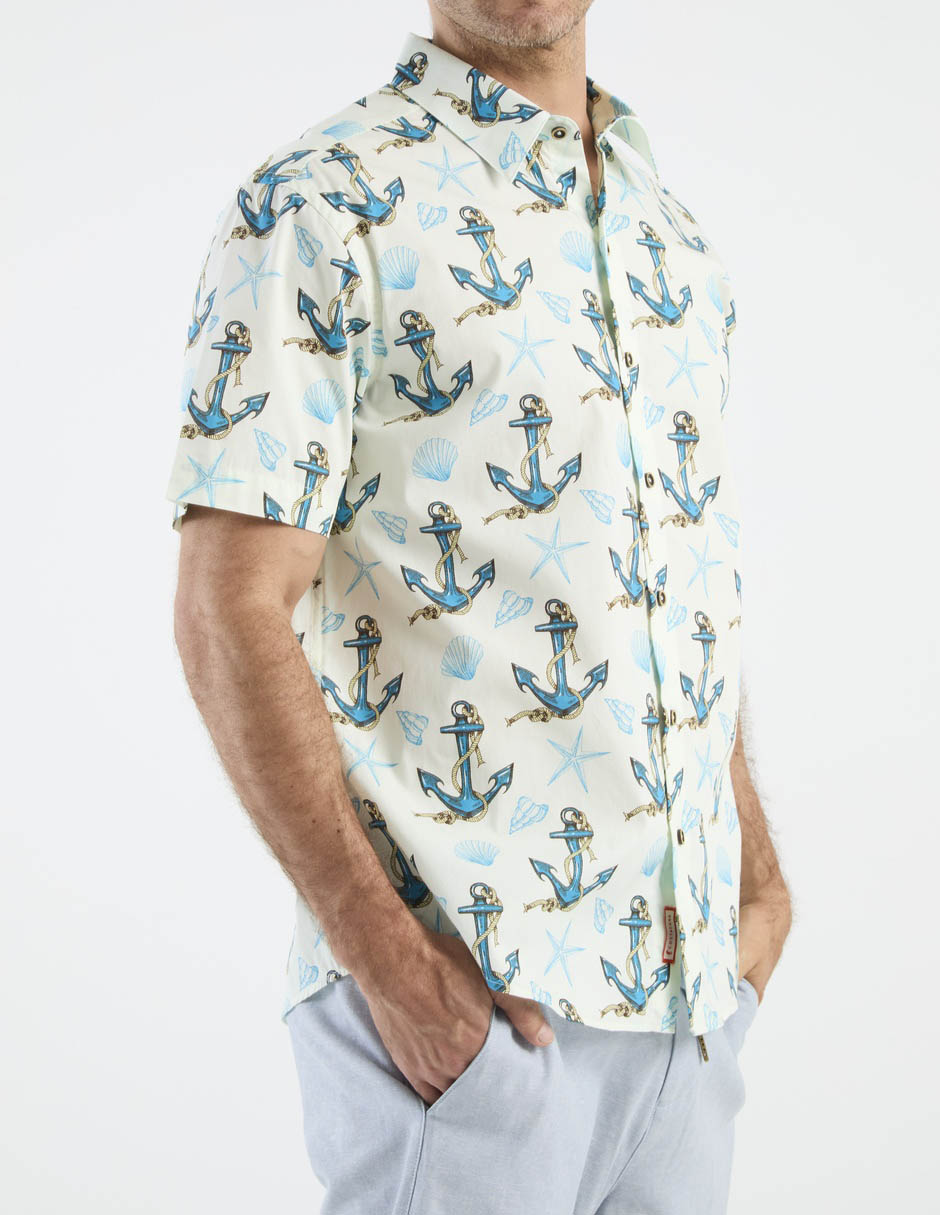 Camisa casual de algodón manga corta para hombre 5