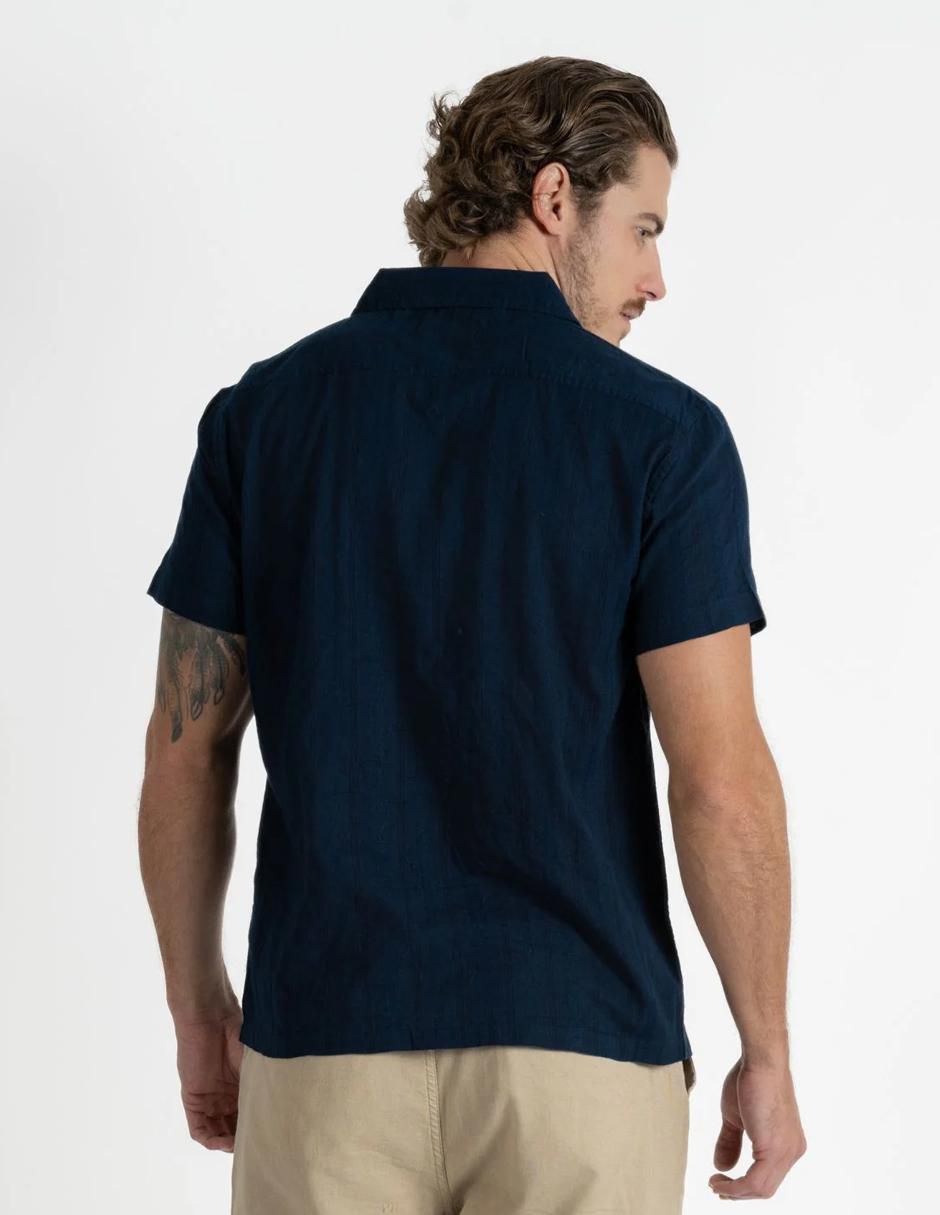 Camisa casual de algodón manga corta para hombre 2