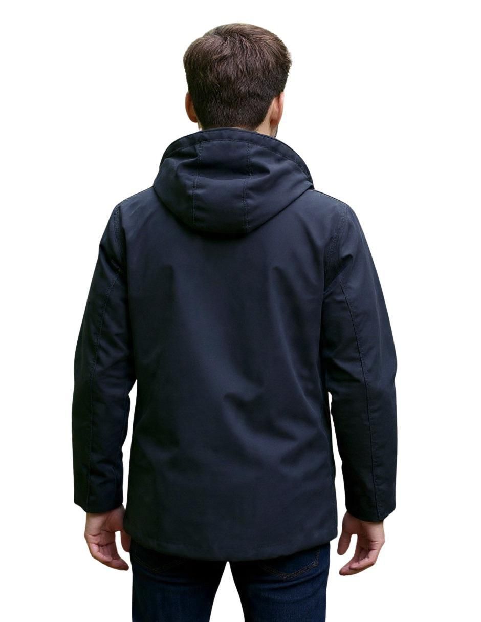 Chamarra casual con capucha para hombre 2