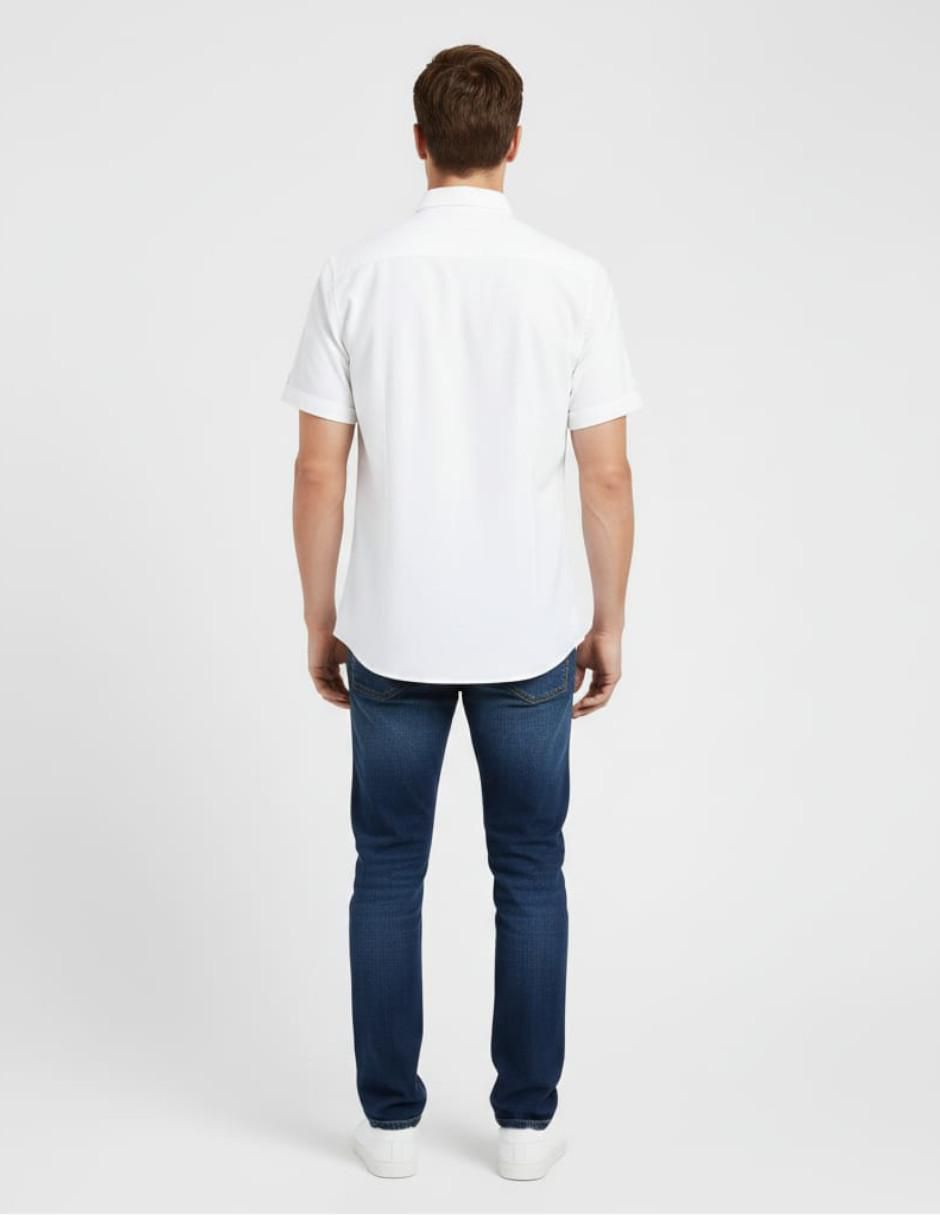 Camisa casual de algodón manga corta para hombre 2