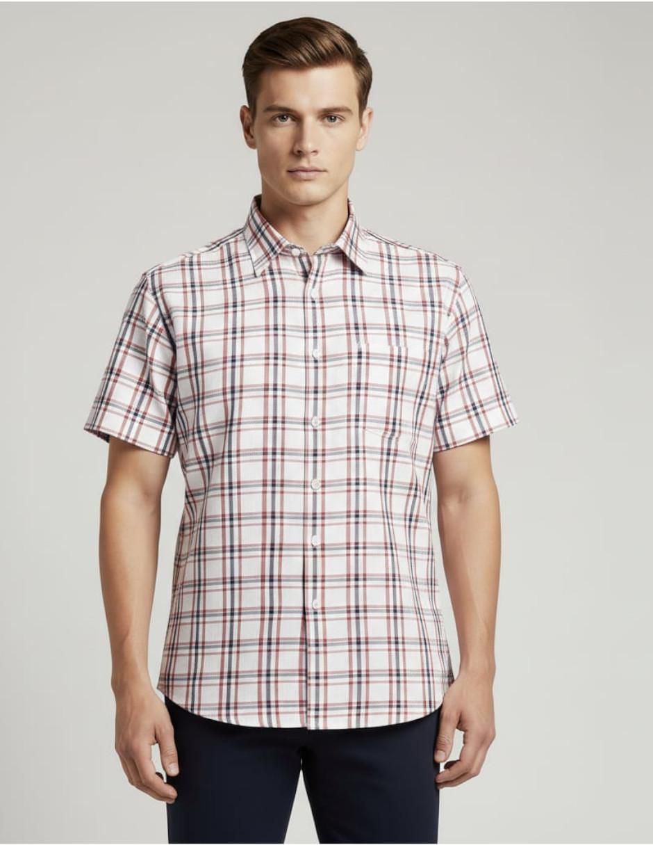 Camisa casual manga corta para hombre