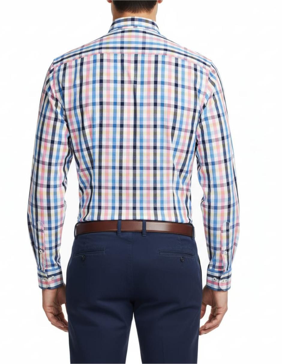 Camisa casual manga larga para hombre 2