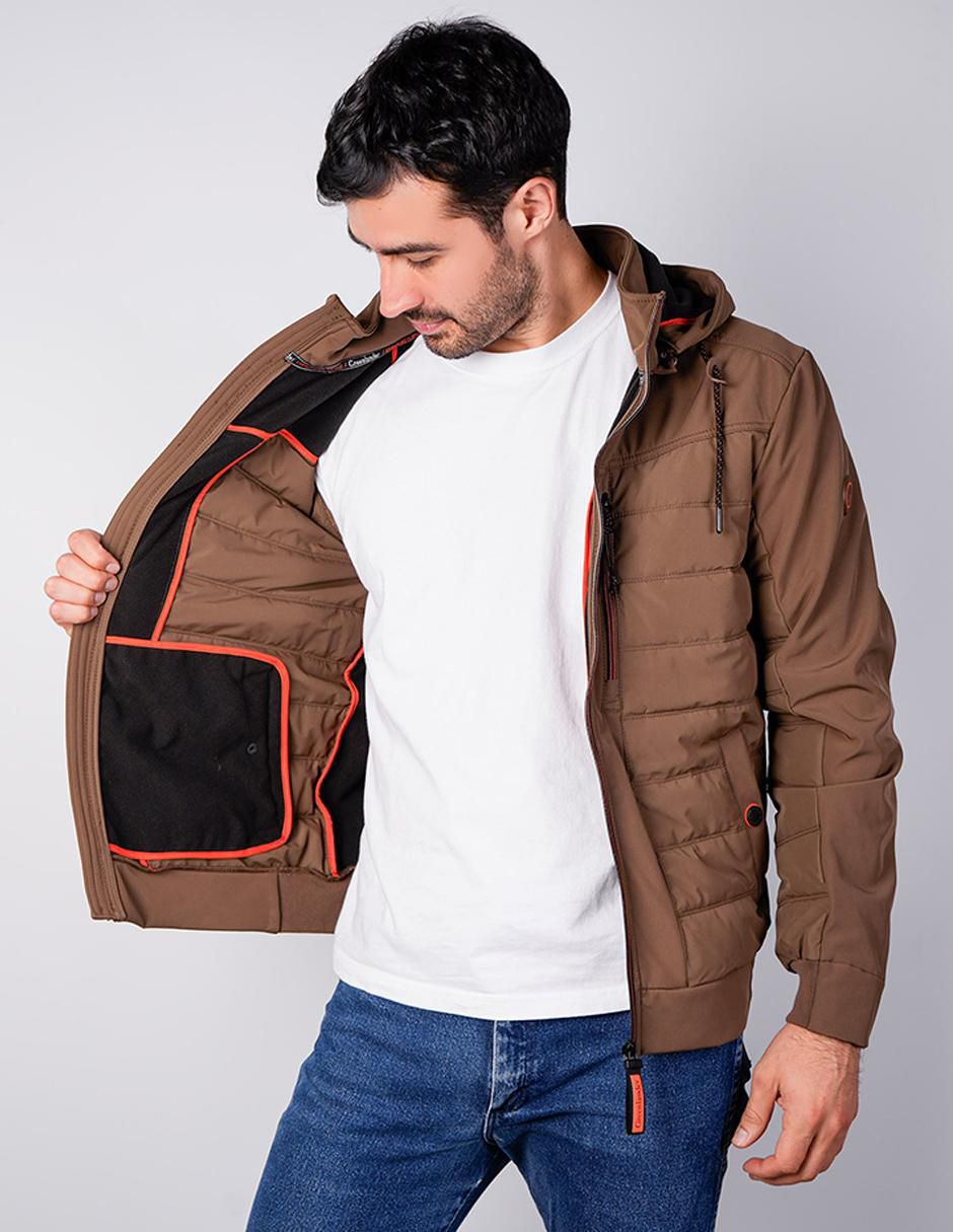 "chamarra" capitonada greenlander sin familia o colección no "de" poliéster capucha desmontable "para hombre"