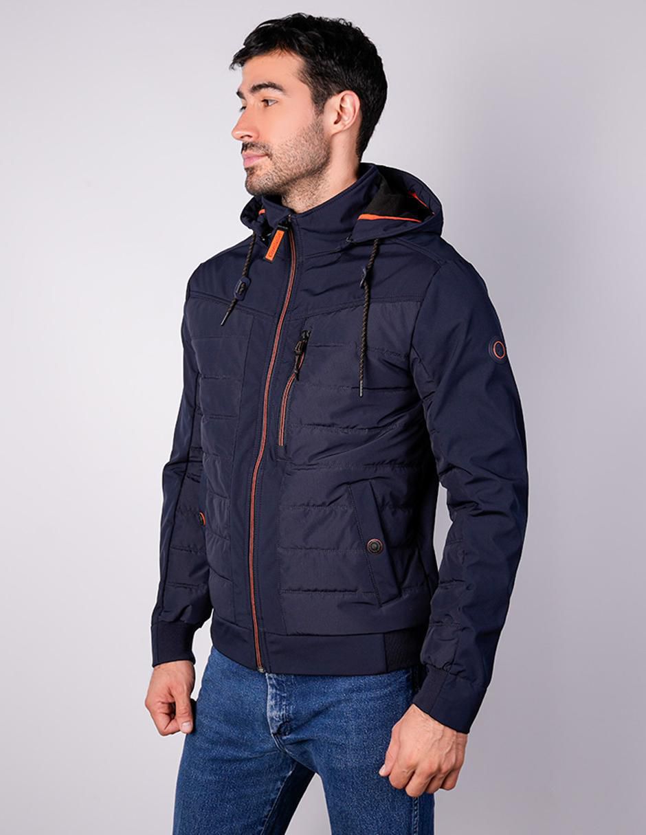 Chamarra capitonada capucha desmontable para hombre 3