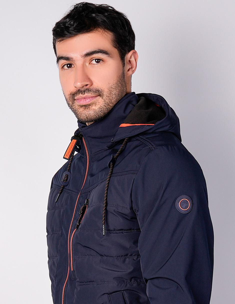 Chamarra capitonada capucha desmontable para hombre 4