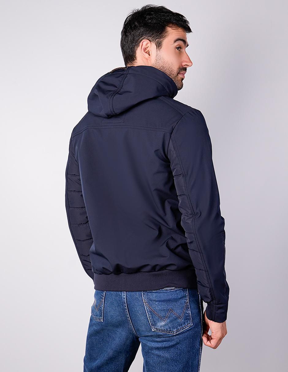 Chamarra capitonada capucha desmontable para hombre 5