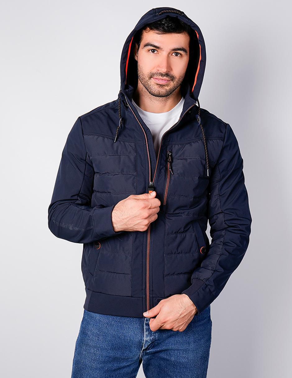 Chamarra capitonada capucha desmontable para hombre 6