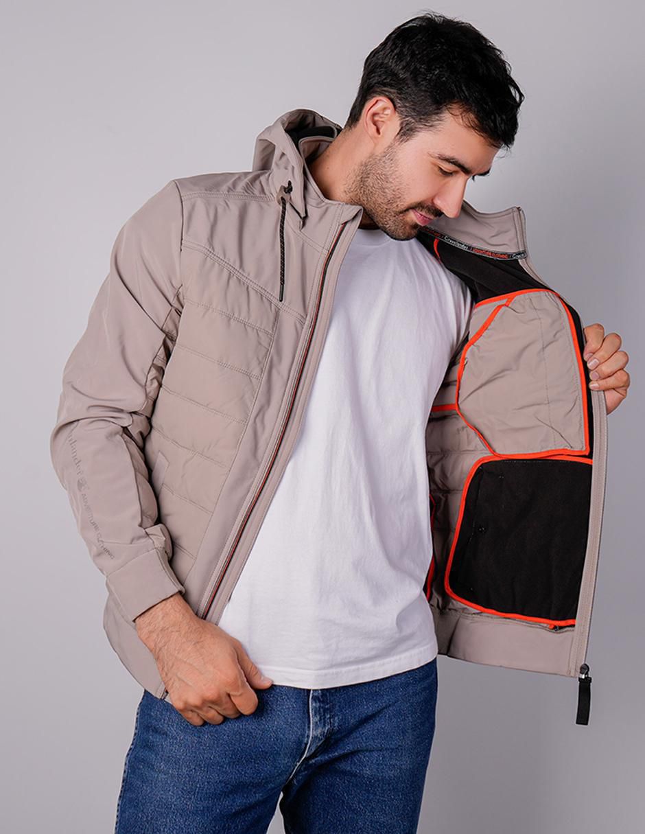 Chamarra capitonada capucha desmontable para hombre 2