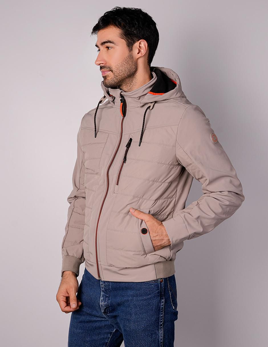 Chamarra capitonada capucha desmontable para hombre 3