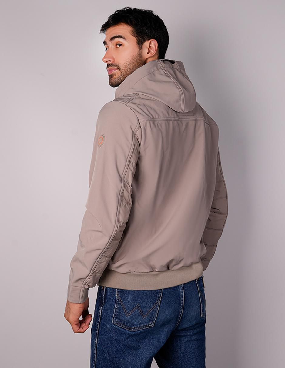Chamarra capitonada capucha desmontable para hombre 5